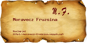 Moravecz Fruzsina névjegykártya